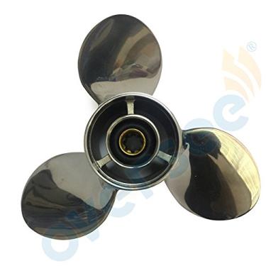 Imagem de OVERSEE Hélice de aço inoxidável 3121-093-11 9-1/4x11-J para motores de popa Yamaha 9,9HP 15HP modelo 63V 6B4