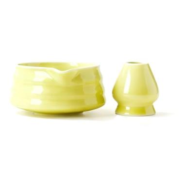 Imagem de JavaNest Tigela Matcha com bico e suporte para batedor, conjunto de chá Chawan de cerâmica japonesa tradicional, tigela de mistura matcha antiderrapante grossa para bater e servir, presente de
