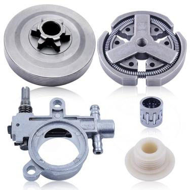 Imagem de Haishine Kit de rolamento de agulha de tambor de embreagem 3/8 6T para motosserra chinesa 3800, tambor de embreagem com bomba de óleo de embreagem peças de rolamento de agulha