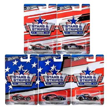 Imagem de Kit Carrinho Hot Wheels 5 - Edição Stars & Stripes Mattel