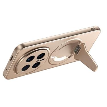 Imagem de FWYANZH Capa magnética para Honor Magic 8 Pro/8, suporte invisível, capa de proteção de lente completa, suporte fino, à prova de choque, dourado, 8