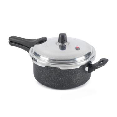 Imagem de Panela De Pressão Fast Fechamento Externo Antiaderente 3L Preto - Alum