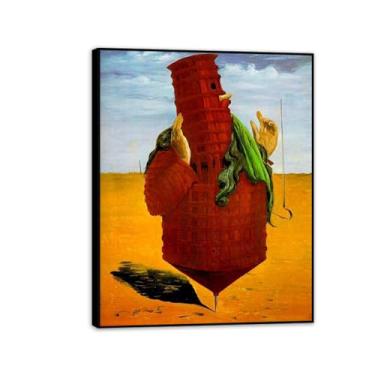 Imagem de Pôster Max Ernst Ubu Imperator Reproduções de pinturas famosas Surrealismo Tela de parede Max Ernst Decoração de parede para presentes de sala de estar 80 x 60 cm (32 x 24 polegadas) Moldura preta