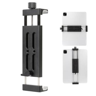 Imagem de Leenconghui Suporte de tablet de liga de alumínio para iPad e outros dispositivos de 11.9 cm-32.8 cm, suportes de orifício de parafuso de 1/10.2 cm, adaptador universal de grampo de tablet para tripé