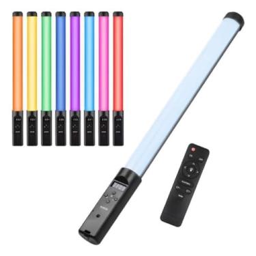 Imagem de Bastão de Luz LED Profissional Portátil Foto e Vídeo com Temperatura e Cor RGB Ajustáveis 3000K-6000K, Encaixe Tripé e Controle Remoto Luz RGB Youtuber Cenário Preenchimento Fotográfico Premium.