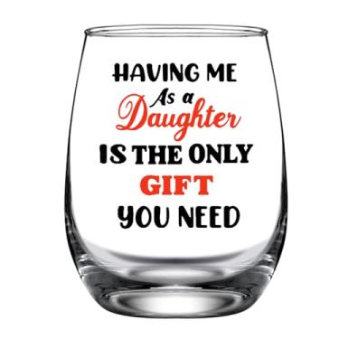 Imagem de JERIO Presentes para mãe da filha, presentes de Natal para a mamãe taça de vinho - aniversário, presentes de dia das mães para mamãe me ter como filha