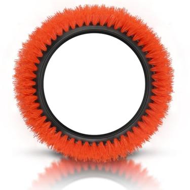 Imagem de 237047 Escova de limpeza de piso laranja comercial e resiliente para máquinas de piso Oreck Commercial ORB550MC, ORB600MW e ORB700MC, escova resistente, 26,7 cm de diâmetro