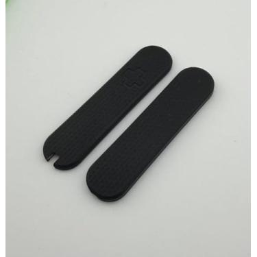 Imagem de Balanças G10 personalizadas para Victorinox 58 mm | Capas de cabo texturizadas com slots para caneta, pinça e palito de dente | Durável, leve e atualização premium para canivete suíço (preto)