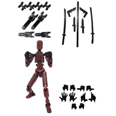 Imagem de Kit De Montagem Brinquedo Articulado Dummy 13 | Diversas Cores Com Acessorios e Ima (Com Brilho Vermelho)