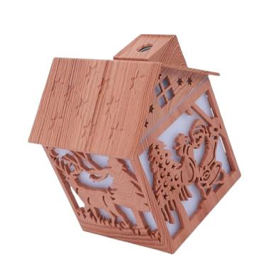 Imagem de Serounder Umidificador de Ar Ultrassônico Colorido Difusor de óleo Essencial Usb Decoração de Casa para Ambiente de Natal, Quarto Silencioso e Escritório, Material Abs (Grão de madeira leve)