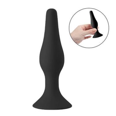 Imagem de Plug Anal Cônico em Silicone com Ventosa 16,0 x 3,9cm