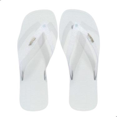 Imagem de Chinelo Melissa Sun Long Beach II Branco Vidro Glitter