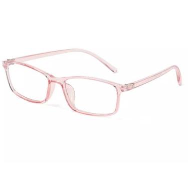 Imagem de Óculos Transparente Rosa Anti Luz Azul Blue Ray Uv Ultra Leve - DCXAM