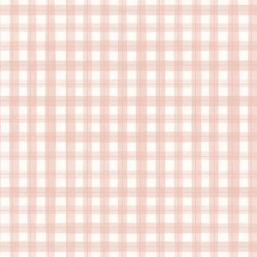 Imagem de Papel de Parede Revoada Xadrez Picnic Pincelada Rosa 4440