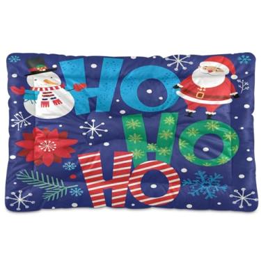Imagem de ATTX Cama de Natal com boneco de neve para cães e gatos - Cama retangular ultra macia e confortável para animais de estimação para cães e gatos pequenos, 61 x 45 cm (383)