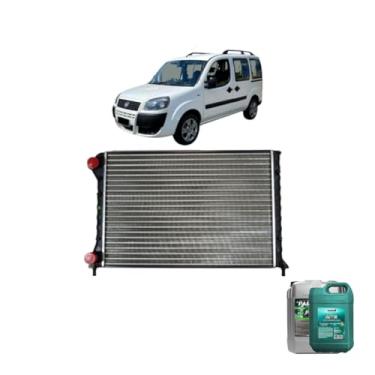 Imagem de Kit Radiador Doblô 1.3/1.6/1.8 16V + Aditivo Paraflu Verde 20 Litros + Água Desmineralizada 5 Litros