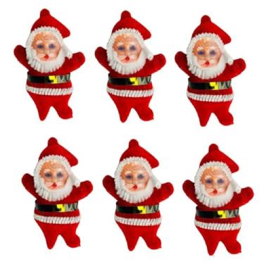 Imagem de Kit 9 Mini Papai Noel Pendente Enfeite Natal Decoração 6cm