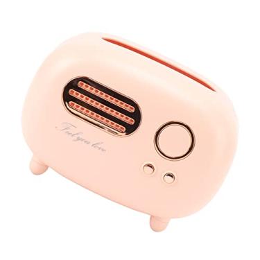 Imagem de Generic Caixa de Tecido de Rádio Retro, Caixa de Tecido de Rádio Vintage Prático Bonito Plástico Multifuncional para Banheiro para Cozinha (Rosa)