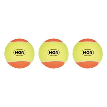 Imagem de Bola De Beach Tennis Mor Pack 3 Bolinhas Amarelo com Laranja