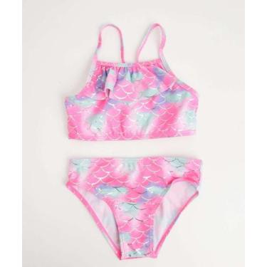 Imagem de Biquíni Infantil Estampado Marisa Tam 4 a 12-39010, Rosa, 2