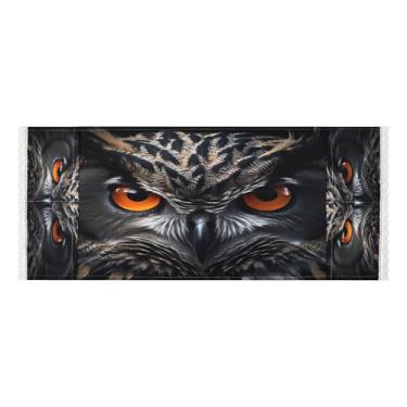 Imagem de Wassud Capas de lavadora e secadora de olhos vermelhos de coruja, protetor de lavadora com sacos de armazenamento, capa de geladeira à prova de poeira com bolsos para lavanderia doméstica, cozinha