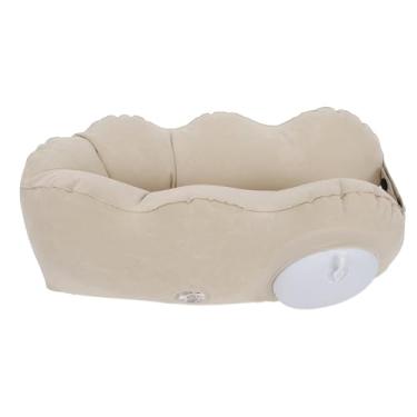 Imagem de Yosoo Travesseiro de Pescoço de Viagem, Travesseiro Inflável de Suporte de Pescoço Com Flocagem de PVC à Prova de água, Espuma de Memória de 360° para Viagens de Vôo (para mulheres)