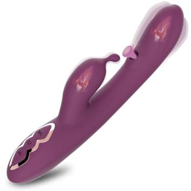 Imagem de Tomvorks Produtos Adultos Duplo Motor Vibrador de Sucção Vibrador de Duas Cabeças Brinquedos Sexuais Femininos Roxo