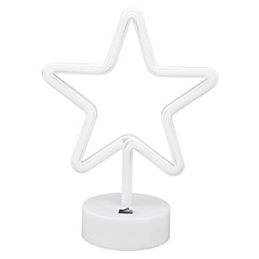 Imagem de Fafeicy Lâmpada de Mesa Led, Lâmpada de Mesa Usb de Luz Quente de Plástico, Luz de Néon Em Forma de Estrela para Quarto, Barra, Decoração do Feriado