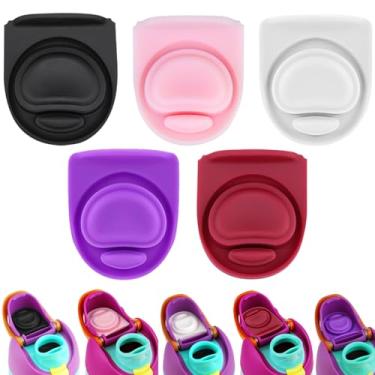 Imagem de ZUGHXMS 5 peças de rolha de substituição de vedação de borracha compatível com Owala FreeSip, junta superior de tampa de silicone para Owalla 16/24/25/32/1,134 g, peças de plugue reutilizáveis para