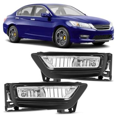 Imagem de Nilight Conjunto de faróis de neblina compatível com Honda Accord 2013 2014 2015 (Sedan de 4 portas) com lâmpadas H8 12V 25W, lentes transparentes, faróis de neblina de substituição do lado do