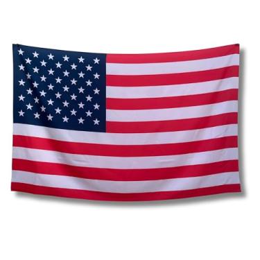Imagem de Bandeira Decorativa dos Estados Unidos da América, Uso Interno/Externo, 150x100cm, Tecido Oxford Premium, Sublimação em Alta Definição, Corte a Laser