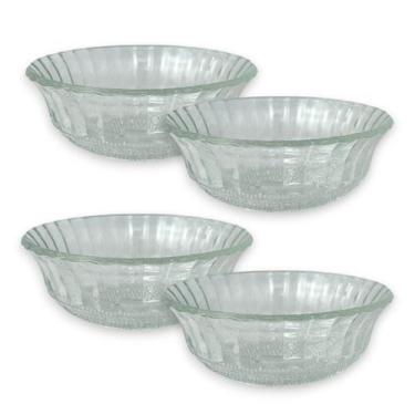 Imagem de 04 Bowl Tigela Cumbuca Vidro Trabalhado Boho 15cm Mimo Style