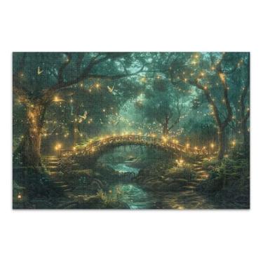 Imagem de Enchanted Forest Puzzles 1000 peças para adultos, quebra-cabeça, jogo Uzzle