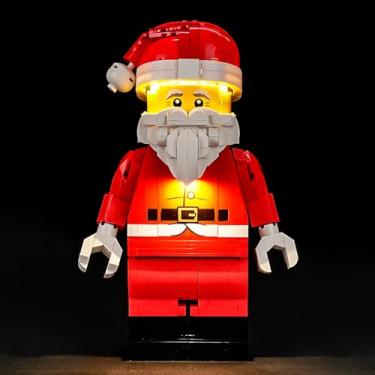 Imagem de LIGHTAILING Luz para minifigura de Papai Noel Lego-40820 em escala superior — fácil instalação, fiação oculta, decoração de casa e pronta para presente (modelo não incluído)