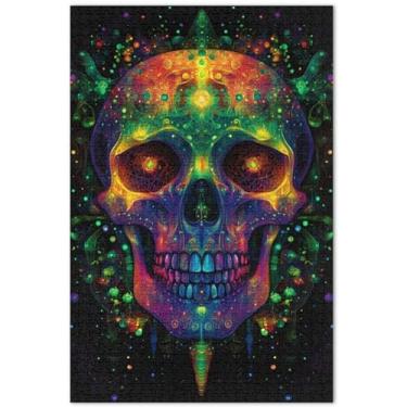 Imagem de Unicórnios roxos, cenário fantástico, quebra-cabeças para adultos, 500 peças, amigos, família, jogos, presentes, cenário colorido, arte floral, 51 x 35 cm