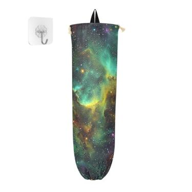 Imagem de Suporte de saco plástico de galáxia bonito, suporte de sacola de compras para sacolas plásticas, suporte de sacola de supermercado para cozinha, 1 pacote