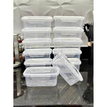 Imagem de Kit Marmitas 800ml com travas transparente Reutilizáveis (14)