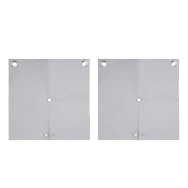 Imagem de Garosa 2 PCS Cobertores de Soldagem à Prova de Fogo 3000 ℉ Tapete de Soldagem de Alta Temperatura Almofada Protetora 11,81 X 11,81 Polegadas Com Abertura de Botão para Reparo de Carro