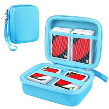 Imagem de ZORETCO 300+ Game Card Storage Box, Collectible Trading Card Storage Holder Compatible with UNO/MTG/YuGiOh/TCG, Sports Card and Baseball Cards Playing Card Box, Blue (Case Only)