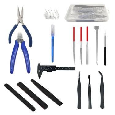 Imagem de Metal Puzzle Tool Kits,3D Metal Puzzle for Adult Tool Set,Metals Earth Tools Kit Including Plier Bending Assist Tab, Caliper,File and Tweezers