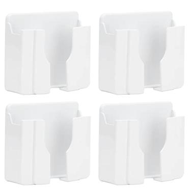 Imagem de Generic Prateleira de Armazenamento Montada na Parede Suporte de Base de Carregamento ABS Resistente para Quarto, Cozinha, Escritório, 4 Unidades (Linhas verticais)