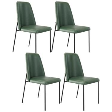 Imagem de Kit 04 Cadeiras Decorativa Estofada Para Sala De Jantar Bella L02 Couríssimo Verde - Lyam Decor