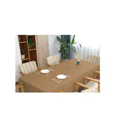 Imagem de Toalha de Mesa Linho Rústico Texturizada – 4 6 8 e 10 Lugares – Decoração de Sala e Jantar (Avelã,3,00m (10 lugares))