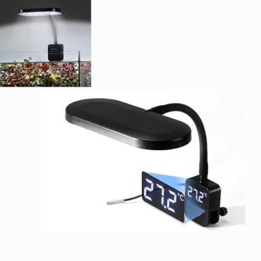 Imagem de Luz para Aquário 2 em 1 com Termômetro Digital, luz LED para aquário com clipe e lâmpada com espectro completo (8, Watts)