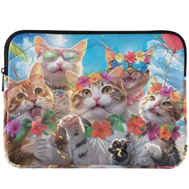 Imagem de Capa para laptop divertida havaiana sorrindo, capa universal para notebook de 13 a 14 polegadas para MacBook com capa de 13 polegadas