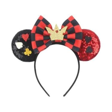 Imagem de Tiara De Glitter Minnie Mouse Para Meninas Com Laço De Lantejoulas Ace
