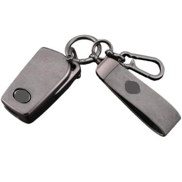 Imagem de Capa para chave flip de carro em TPU compatível com Toyota Auris/Corolla/Avensis/Verso/Yaris/Aygo/Scion TC/IM /Camry/RAV4/Forturner/Hilux Acessórios(D-grey ring)