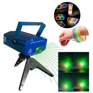 Imagem de Laser Projetor Holográfico Luz LED Com tripé  e 10 Pulseiras Neon - Lu