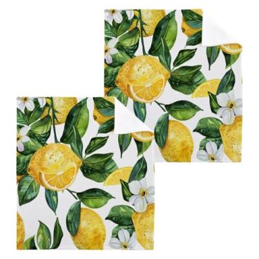 Imagem de xigua Toalhas de mão de algodão limoeiro, toalhas de banho multiusos e absorventes toalhas de rosto macias para a pele para banheiro, cozinha, hotel, academia, panos de lavagem, pacote com 6, 30 x 30