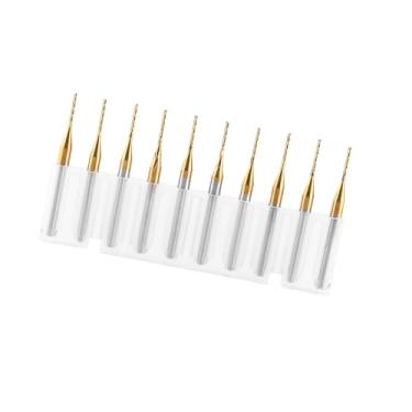 Imagem de Cosiki Brocas de Corte Afiadas para Fresa de Aço Inoxidável, 3.175mm X 1mm, 10 Peças de Brocas de Gravação de Carboneto de Tungstênio e Revestimento de Titânio
